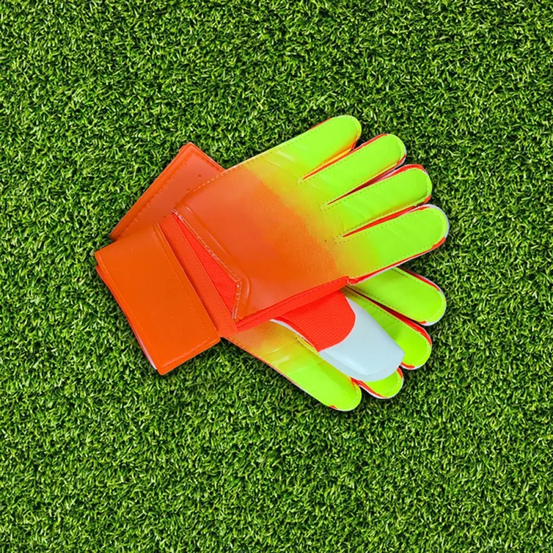 Цветные градиентные костяшки ПУ Латекс утолщенные вратарские перчатки для футбола футбольные перчатки 3 размера