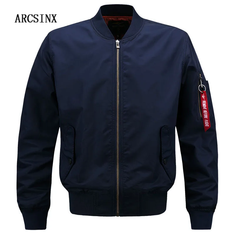 ARCSINX Bomber Jacket Men 5XL 4XL 6XL 8XL Army Flight Jacket Men Spring