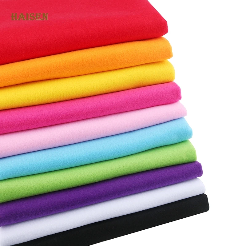 2mm Thickness Polyester Non Woven Felt Fabric Cloth For Sewing Dolls Crafts 45x90cm
