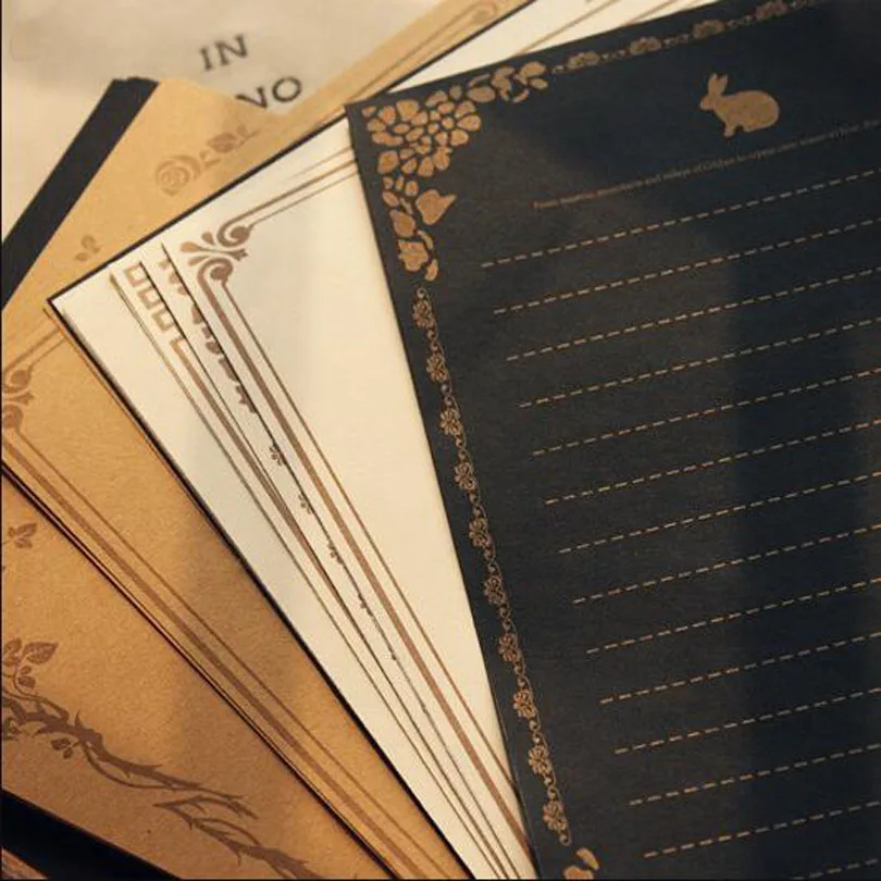 

One set=8 sheets letter paper Vintage Graffiti calligraphy groceries Office school Supplies G091