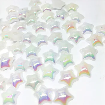 

300pcs 12mm AB color White Star Resin Flatbacks Cabochons Winter Christmas Embellishments Scrapbooking Confetti Resin Crafts