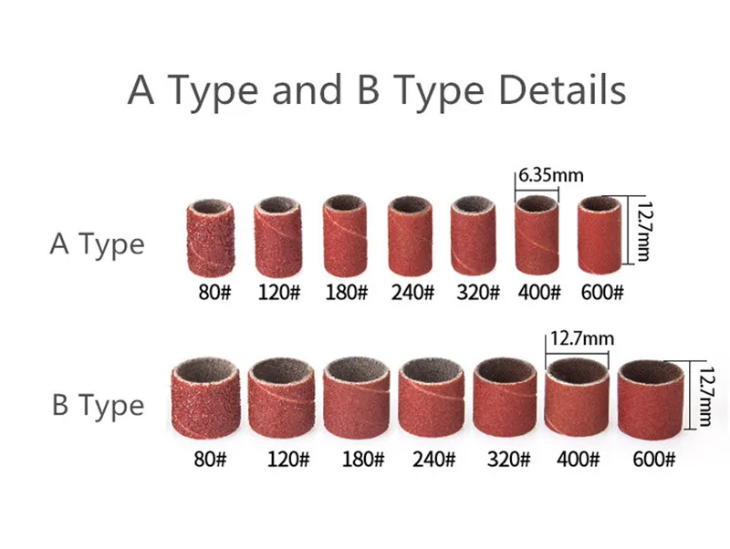 100 шт Шлифовальные рукава 1/2 шлифовальная бумага для шлифовального Колеса dremel роторный инструмент абразивная Шкурка наждачная полировка для деревообработки