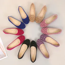 OULYYYOGO/Весенняя женская обувь для отдыха удобная женская обувь на плоской подошве, с круглым носком, без шнуровки, с цветочным принтом, 6 цветов, размеры 34-43