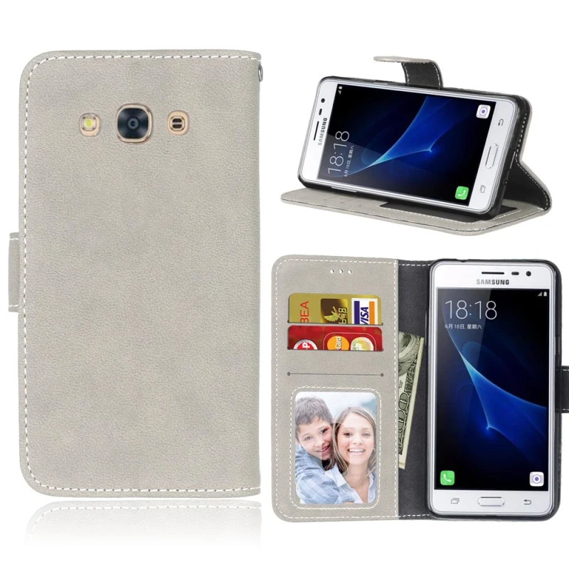 Ретро матовый кожаный чехол бумажник для телефона Samsung Galaxy 2015 J1 J2 J3 Pro 2016 J120 J320