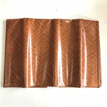 Отличное качество Морская парча Базен Riche 5 ярдов/сумка коричневый цвет красивый африканский одежды ткань Shadda 30