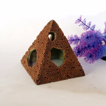 

Aquarium Shrimp Fish Shelter Simulation Pyramid Aquatic Supplies Crafts Fish Tank Resin Landscape Ornaments Aquarium Accessories