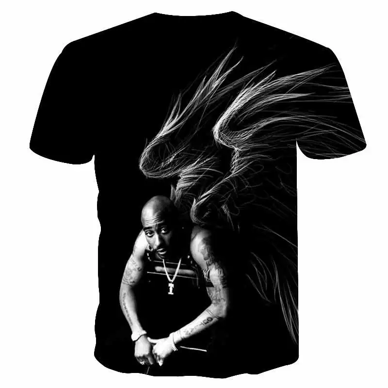 Новая футболка me Harajuku стильная футболка для женщин/мужчин Tupac 2pac 3d Футболка с принтом персонажей хип-хоп футболки Топы размер Прямая