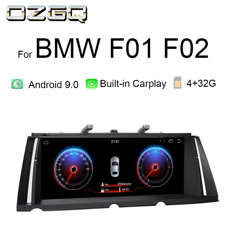 OZGQ Автомобильная Мультимедийная система стерео для 2009-2015 BMW 7 серии F01 F02 Android 9 0 10 25