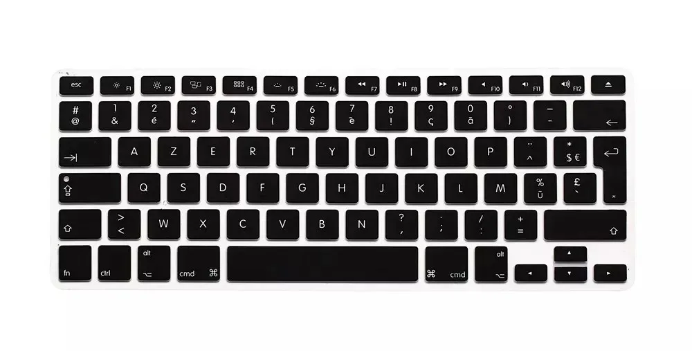 Силиконовый чехол для клавиатуры с французскими буквами для Macbook Air Pro retina 13 15 17 протектор для Mac book клавиатура франция ЕС AZERTY