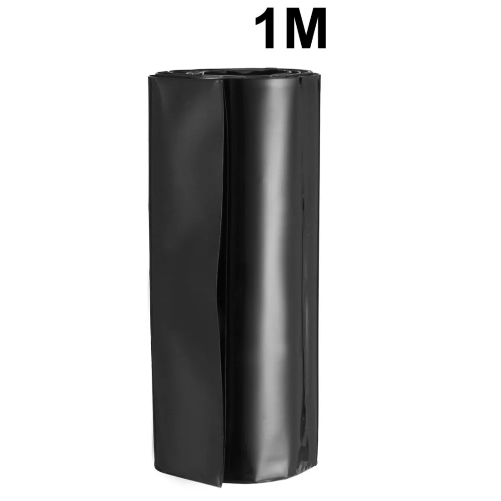 Uxcell PVC 105 мм плоская ширина 1 метр Длина термоусадочная трубка для 18650 источников