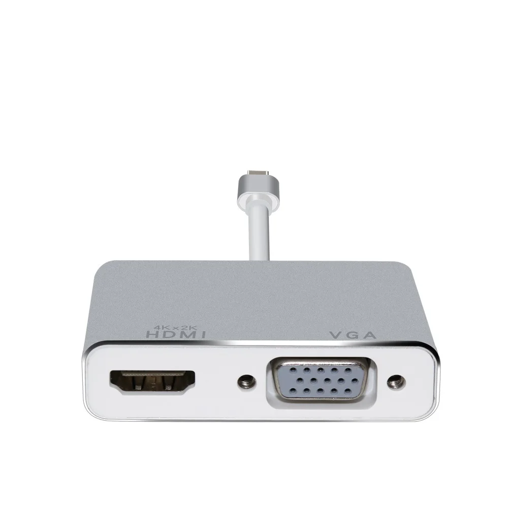 USB Type C концентратор к HDMI VGA адаптер Разъем конвертер Расширение для ноутбука