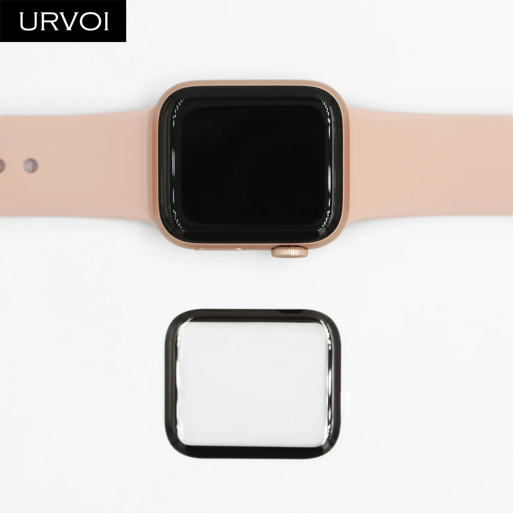URVOI изогнутая пленка для apple watch series 5 4 3 2 1 закаленное стекло 3D Защита экрана iWatch