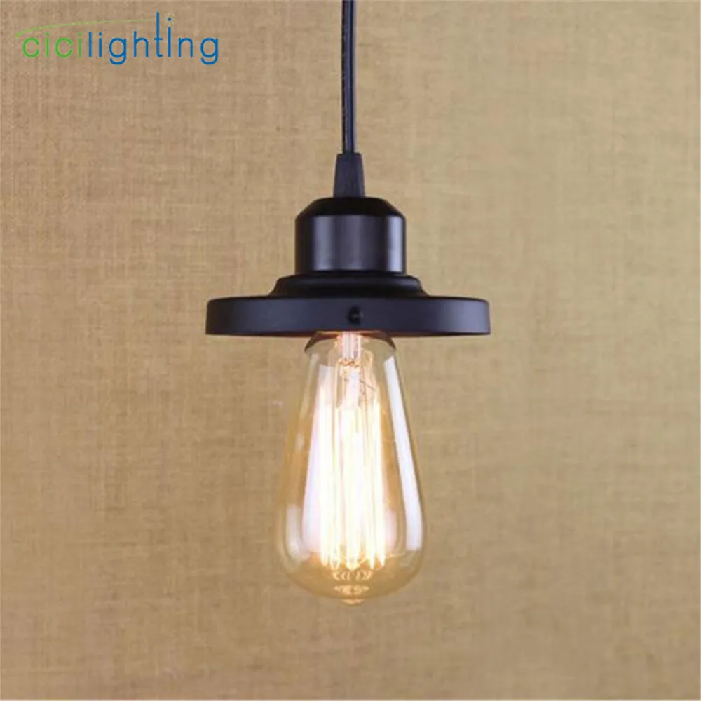 

One-Light Indoor Mini Pendant light Black E27 Hanging Lamp Mini Luminaria for Wearhouse Storage Room Farmhouse