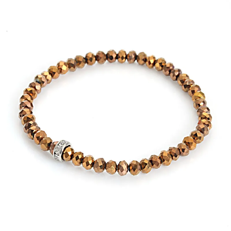 Glass Crystal Beaded Rope Distance Bracelet - Image 5