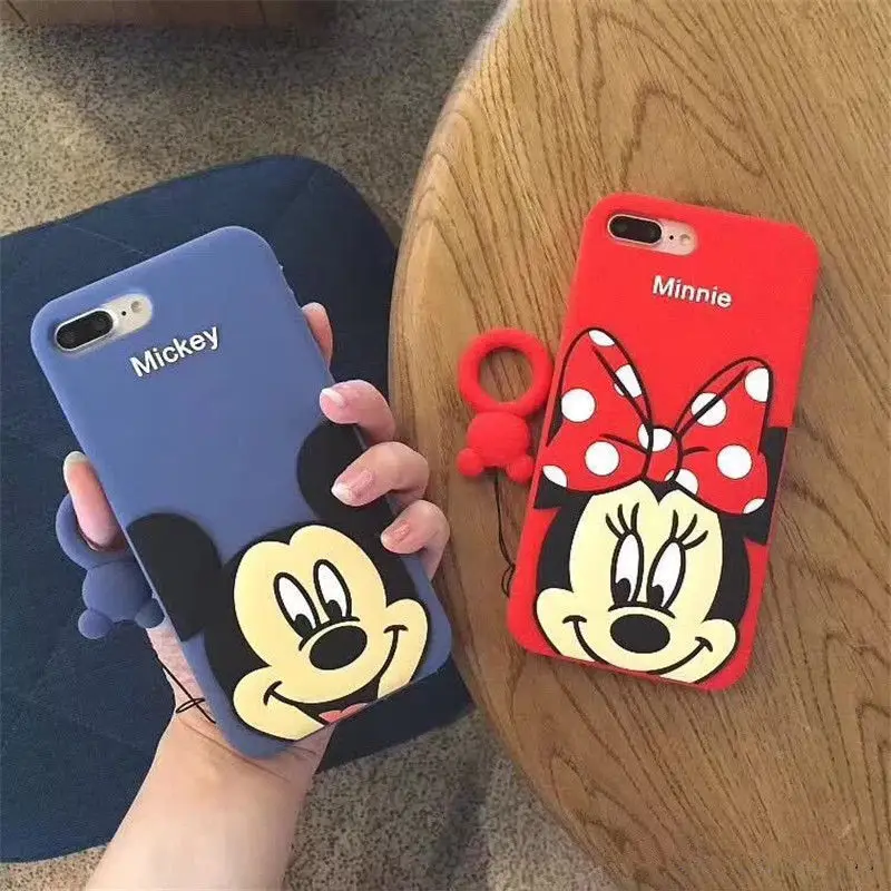 

Cute Disney Minnie Couple Ring Rubber case Cover For Huawei P20 P30 Pro P20 Lite