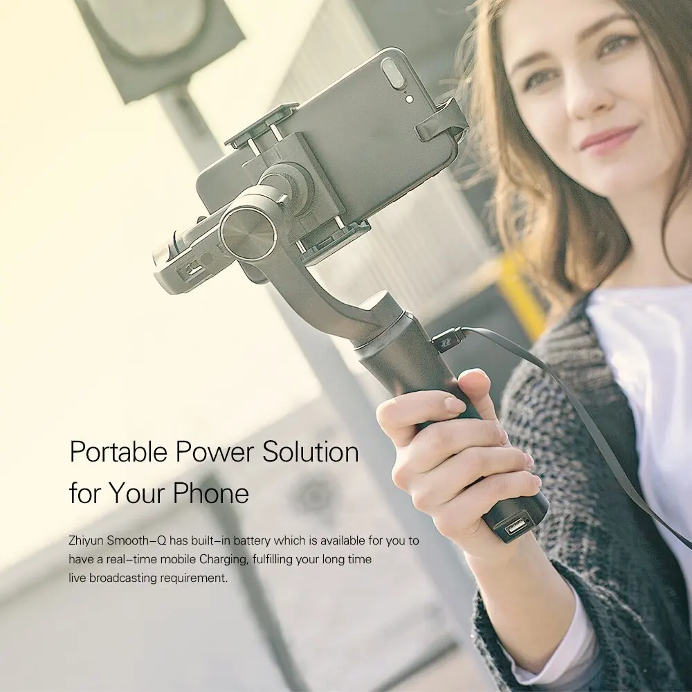 Zhiyun Smooth Q 3 Axis Handheld Gimbal for font b Smartphone b font Up to 6