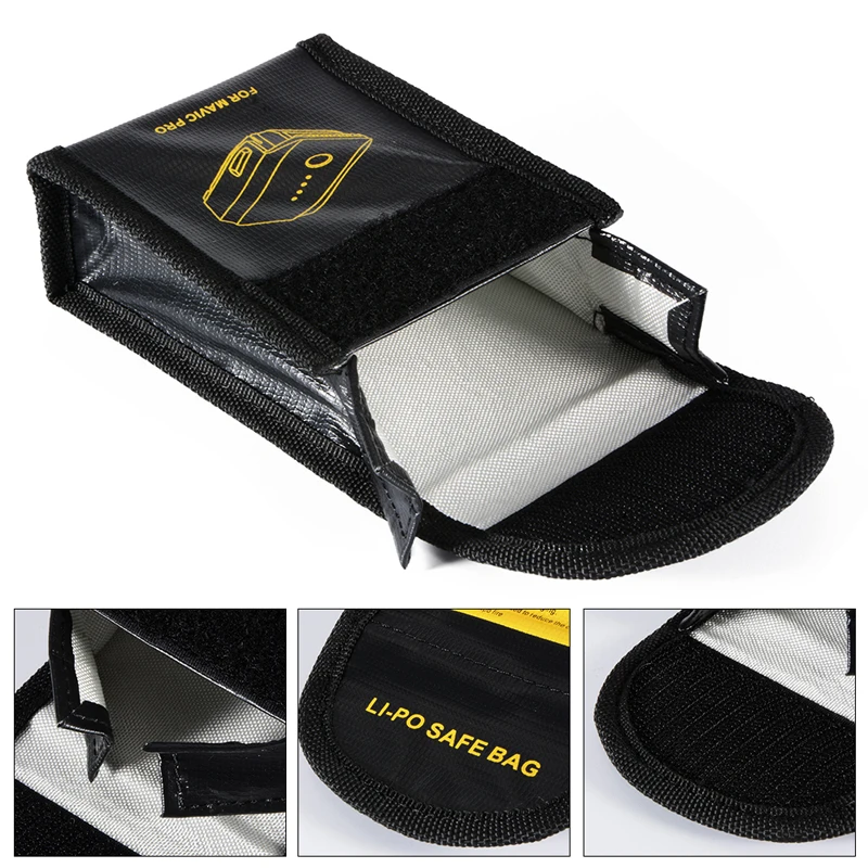 

Sunnylife Lipo Battery Explosion-proof Bag Safe Protector Case Fireproof Stroage Box Fiber Protection Pouch for DJI Mavic PRO
