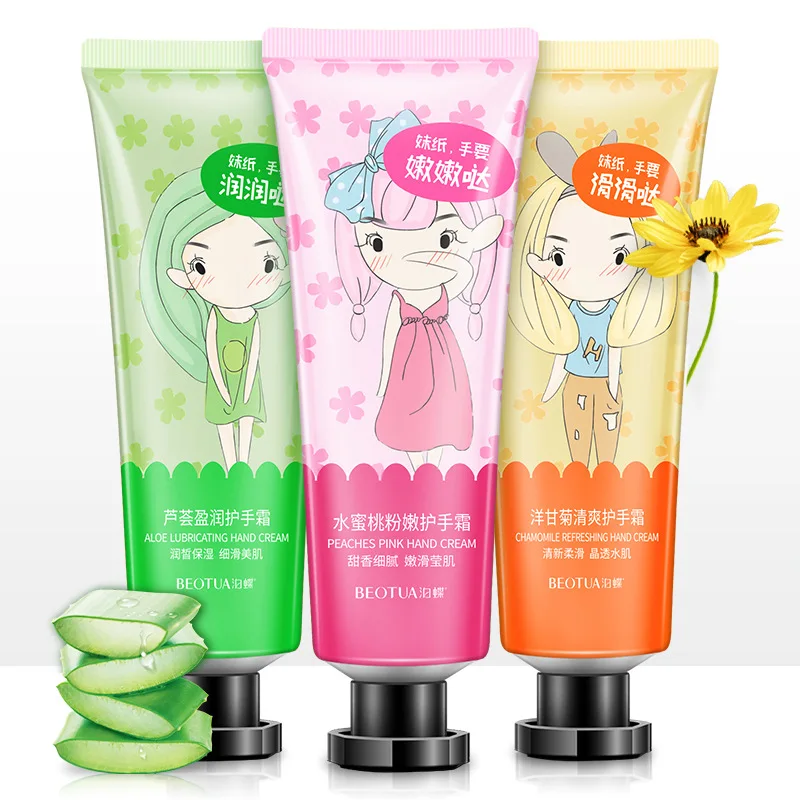 

1pcs Peach/Aloe/Chamomile Anti-Dryness Moisturizing Hydrating Hand Cream for Winter Hand Care Nourishing