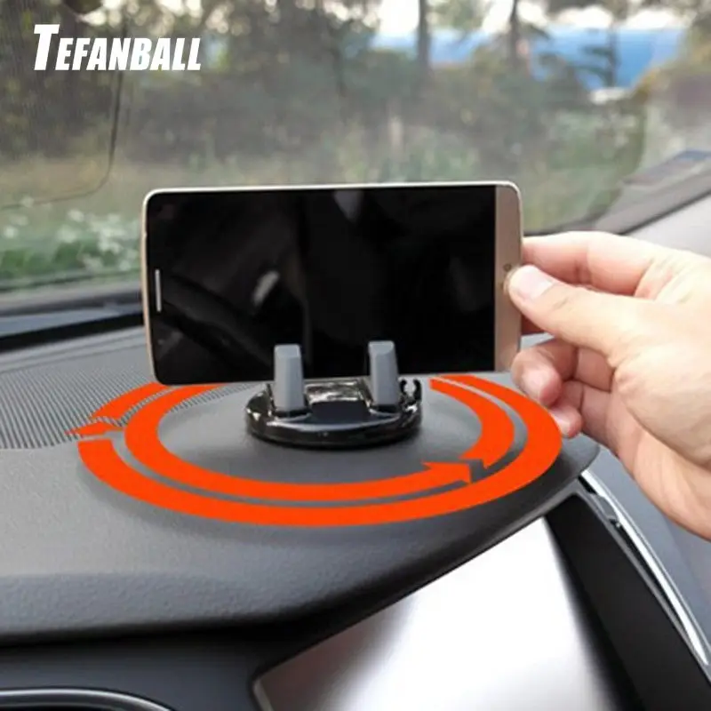 

Universal Car Ornament Phone Holder 360 Degree Rotation PC + Silicone Dashboard Decoration For GPS Holder Cell Phone