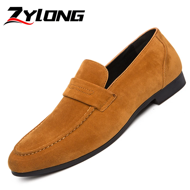 

Plus Size 39-46 Dress Shoes Men Velvet Loafers High Quality Fashion Office Shoes Men Formal Shoes Men Wedding Shoes Brown Black