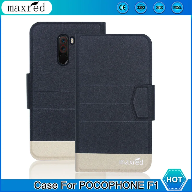 

5 Colors! POCOPHONE F1 Case 2019 High Quality Flip Ultra-thin Luxury Leather Protective Case For POCOPHONE F1 Cover Phone