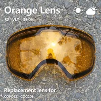 COPOZZ 201 Lens Ski Goggles Lens For Anti-fog UV400 Big Spherical Ski Glasses Snow Goggles Eyewear Lenses Replacement(Lens Only) 1
