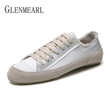 Brand Women's Flats White Shoes Casual Woman Sneakers Lace Up Spring Autumn Women Loafers Round Toe Plus Size Female Flat Shoes Brand Women's Flats White Shoes Casual Woman Sneakers Lace Up Spring Autumn Women Loafers Round Toe Plus Size Female Flat Shoes