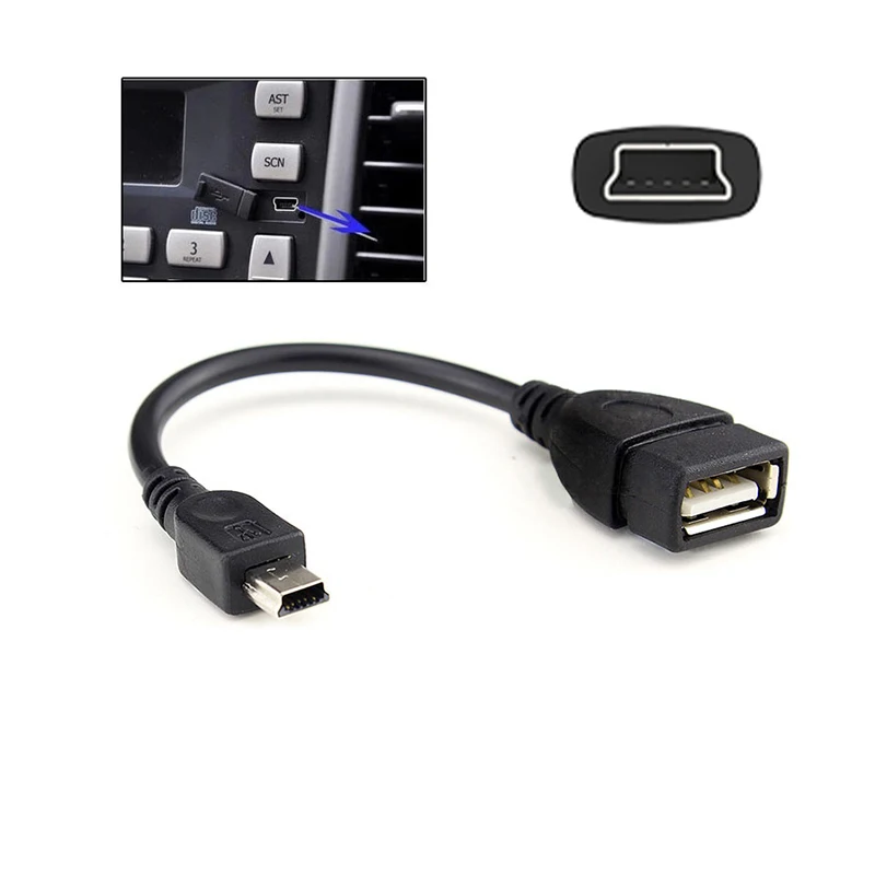 FFFAS автомобильный аудиокабель мини Порт OTG кабель адаптер Авто USB флэш накопитель