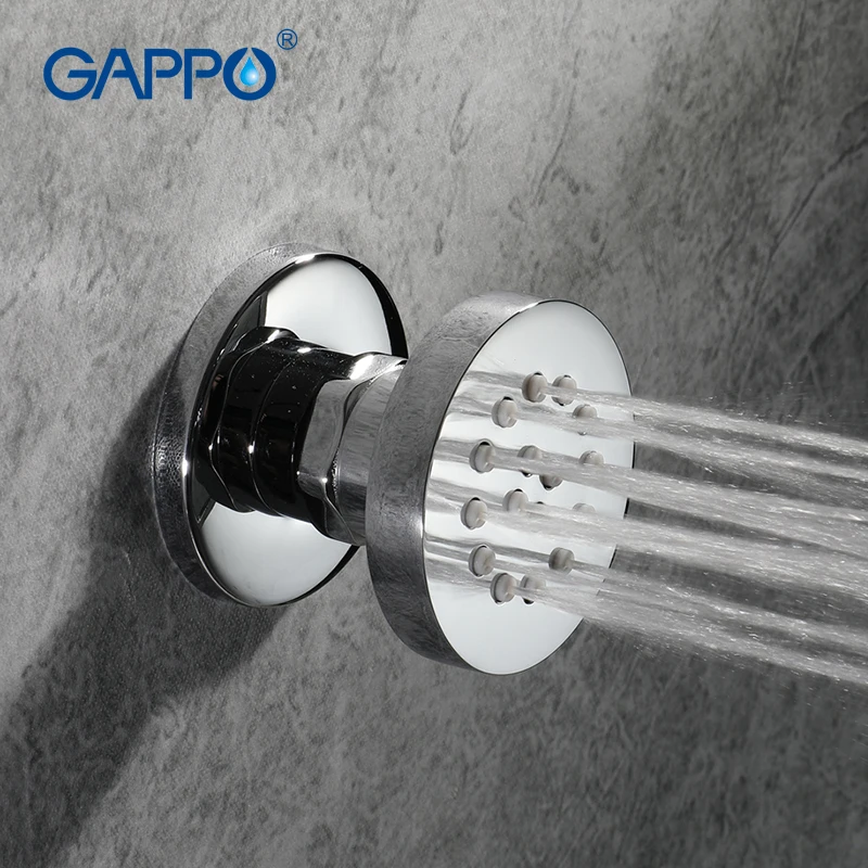  GAPPO Massage Shower Jets Round Chrome Shower Body Jet SPA Massage brass Wall Mounted Shower Jets B
