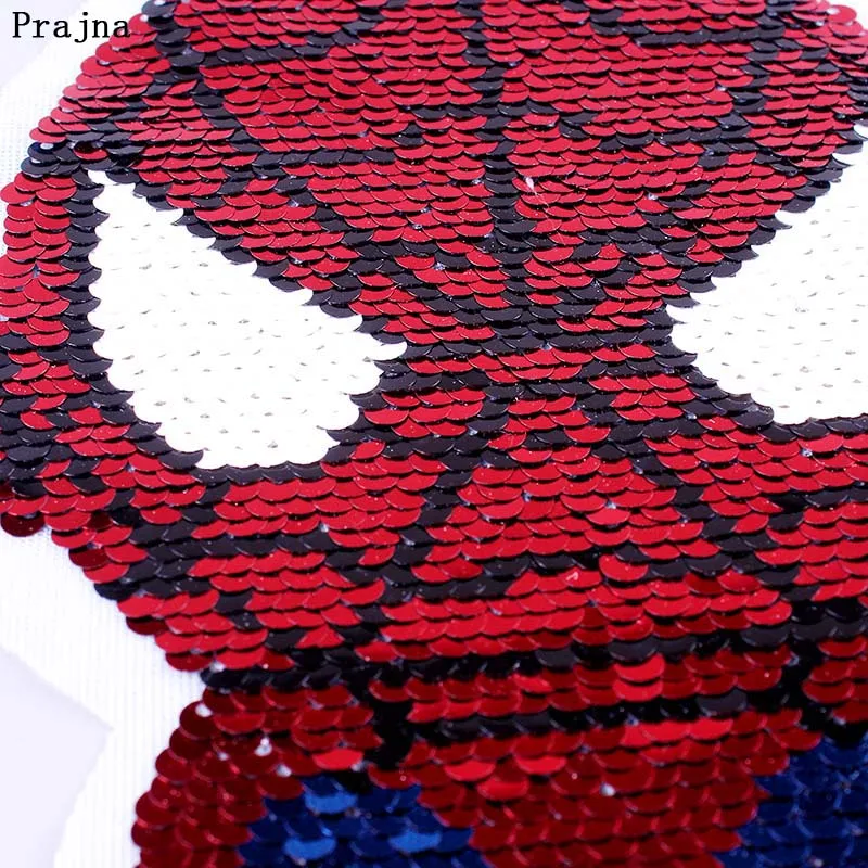 

Prajna DIY Cartoon Patch Reversible Change Colors Applique Sew on Patch for Clothing Spider Bat Badge Crafts Garment Accessory F