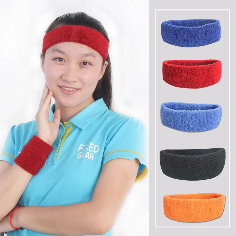 17*5 см Хлопок Полотенце Ткань Спорта Sweatband Йога Ленты Для Волос Головы Полосы Пота