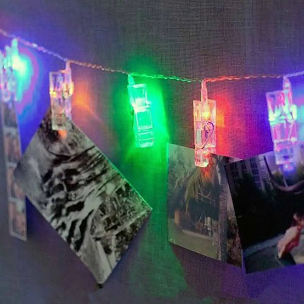 20 лампочек светодиодный подвесной фото Зажимы колышки яркая струнная лампа крытый, вечерние, Свадебный декор