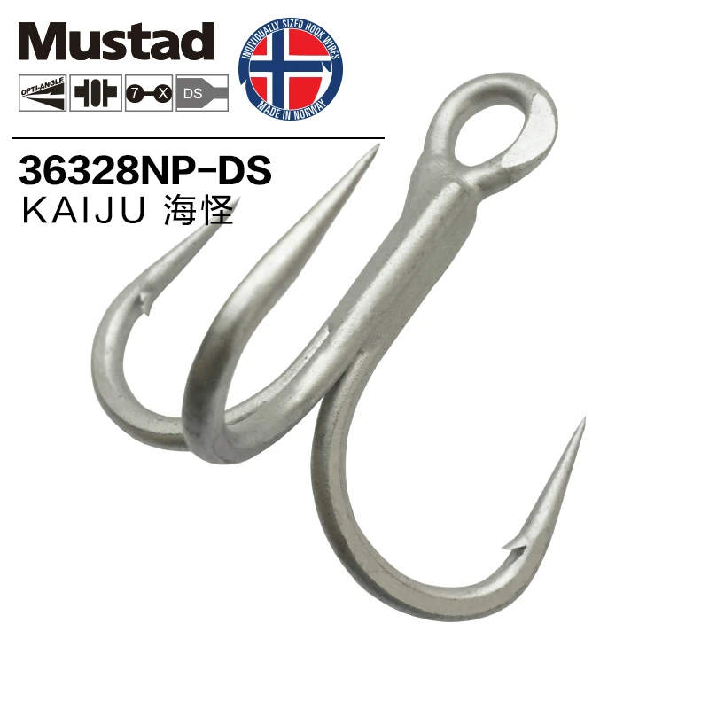 Mustad тройные Крючки морские прочные высокопрочные рыболовные крючки глубоководные морские серебряные колючие Крючки из углеродистой стали Якорные крючки 3/0-7/0