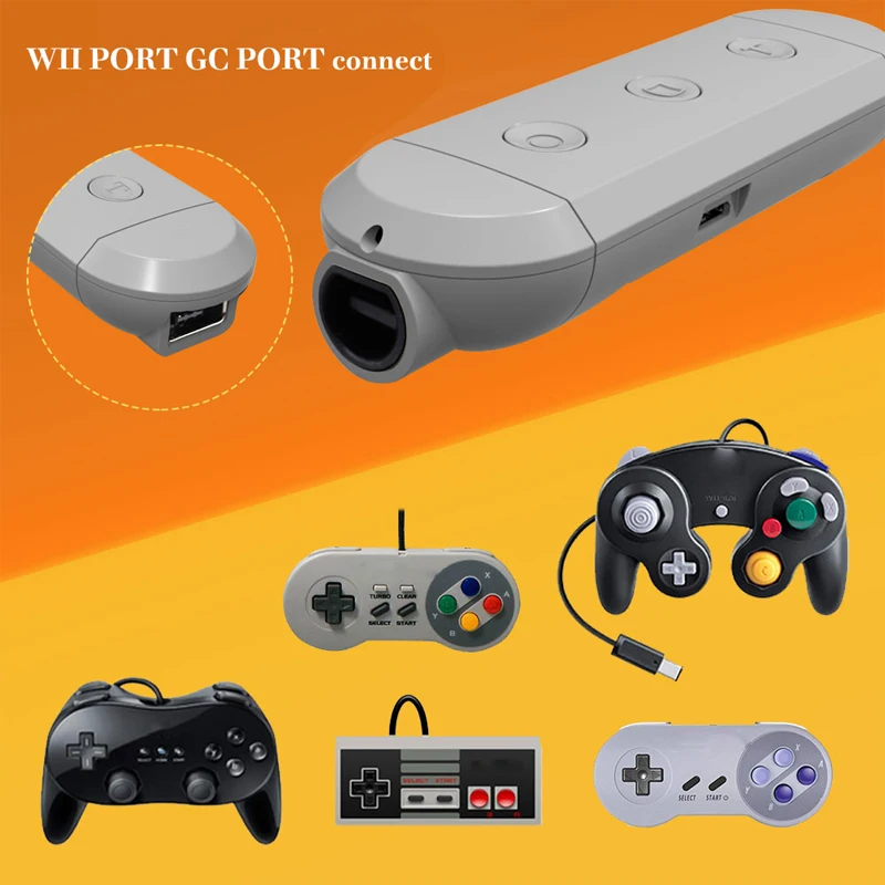 Wireless Bluetooth GC Adapter For Gamecube/Wii/NES/SNES Classic Controller To Nintend Switch Nintend and PC Turbo Capture