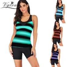 Женщины Плюс Размер 6XL градиент Танкини бикини купальник купальный костюм купальник-Женский-раздельный купальник Biquini