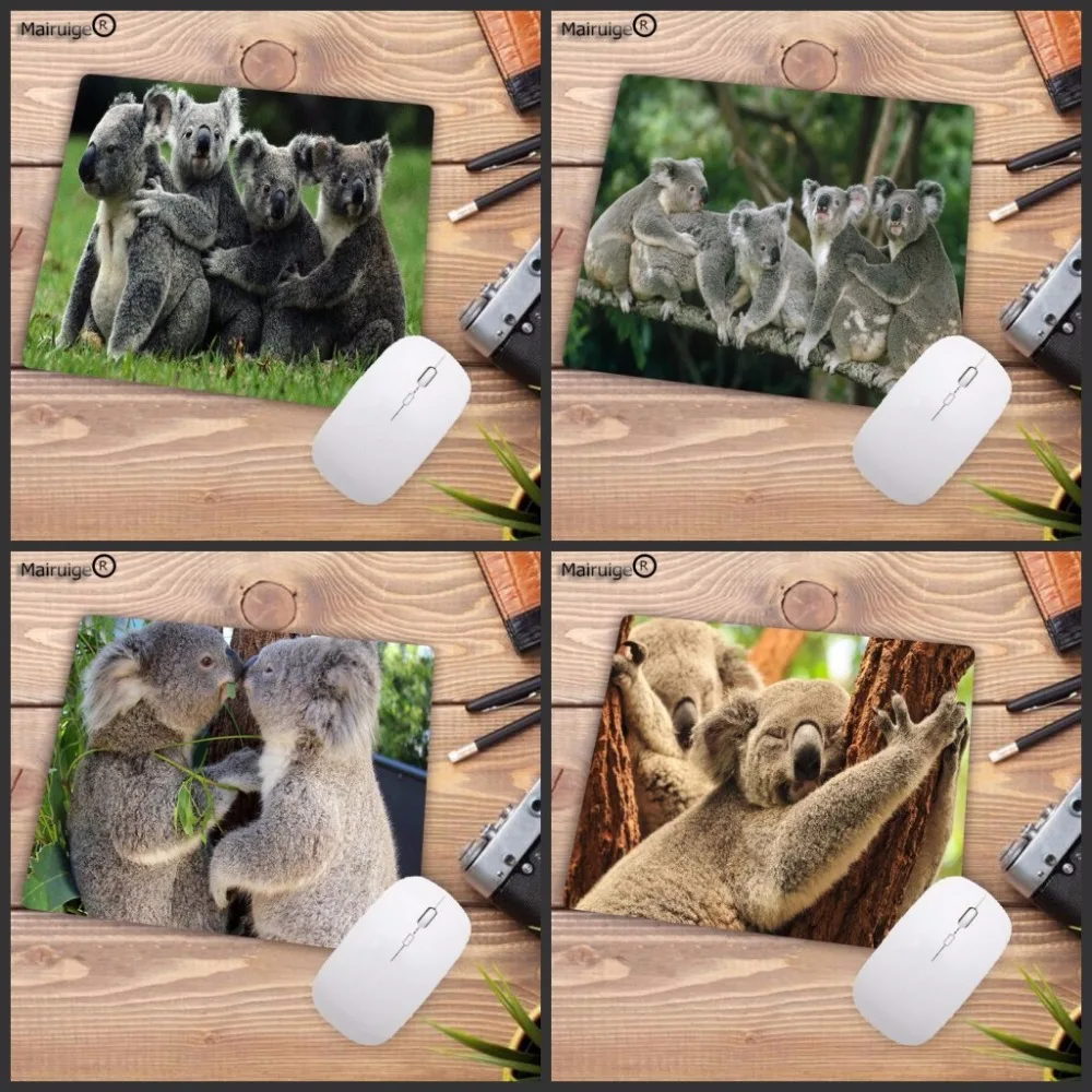 

Mairuige Cute Koala Bear Style Animal Computer Notebook Rectangle Rubber Mousemat Optical Laster Anti-slip Gaming Mice Play Mat