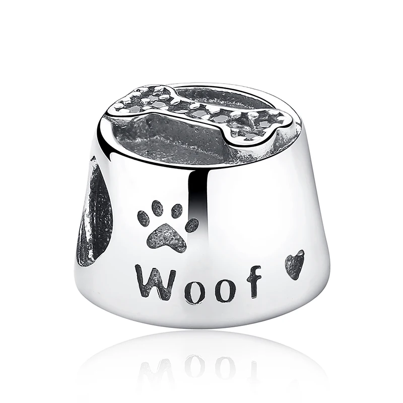 

100% 925 Sterling Silver Soild Dog House Charm Bead Fit European Bracelet Authentic Luxury DIY Jewelry Gift