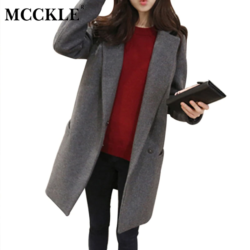 Popular Womens Coats Designer-Buy Cheap Womens Coats Designer Lots MCCKLE fashion Brand Design Coat Women Cotton-padded Wool long jacket coat womens elegant solid - Popular Womens Coats Designer-Buy Cheap Womens Coats Designer Lots