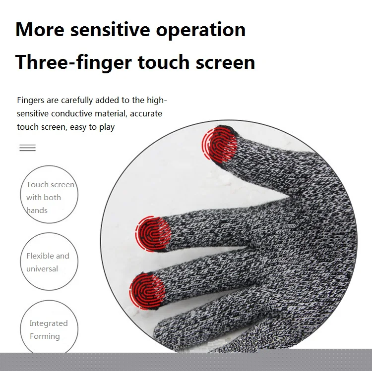 Зимние перчатки для сенсорного экрана женские мужские теплые стрейч вязаные рукавицы Имитация шерсти полный палец вязаные перчатки для сенсорного экрана