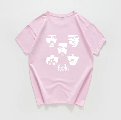 Новинка, женская футболка с металлическим ремешком, хлопковая, размера плюс, повседневная Летняя женская футболка, винтажная уличная футболка, женская футболка Харадзюку - Цвет: W300MT pink