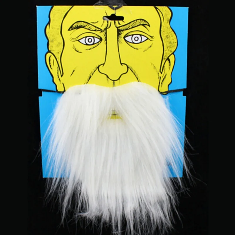 

Long fake beard white Christmas decoration cosplay fun false beards and moustaches for costume xmas party