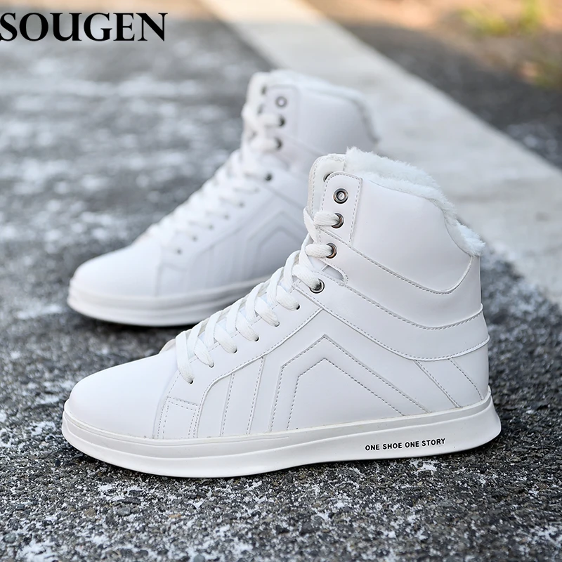 

Winter Shoes Men Sneakers Snow Boots Male Boots High Heel Casual Sport Pulsh Shoes Mens Boot with Fur Puls Outdoor Bot Shoe 2018