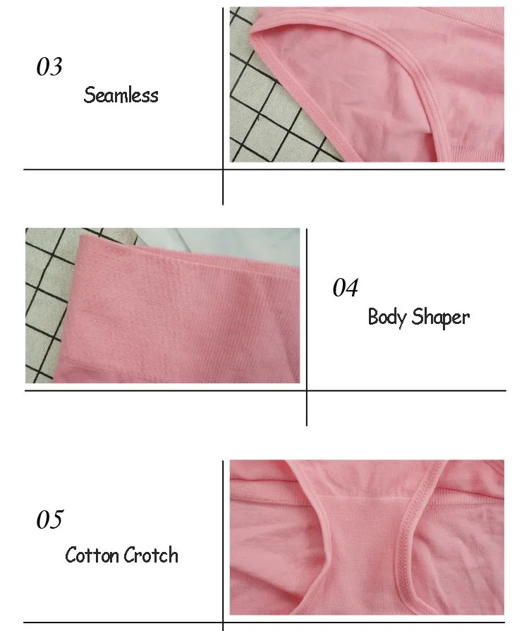 Japanese Style Women's Mid Waist Panties Body Care Slimming Control Panties Lady Sexy Seamless Briefs Lingerie (13)