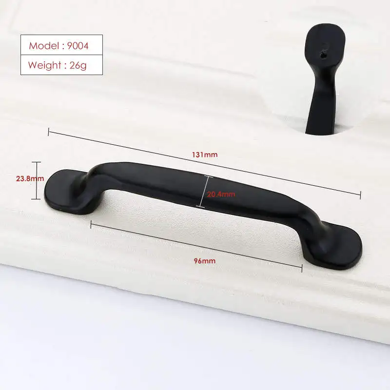 

Black Funiture Handle Zinc Alloy Decoration No Fading American Style Kitchen Drawer Cabinet Cupboard Jewelry Wardrobe Door
