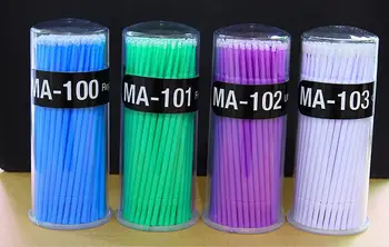

100Pcs/Pack Hot Lint Disposable Makeup Brushes Individual Lash Removing Tools Swab Micro brushes Eyelash Extension Tool