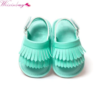 

Summer Infant Baby Baby Girls Shoes PU Leather Tassel Soft Bottom Crib Anti-slip Shoes