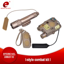 Тактический светильник Element Airsoft PEQ-15, Красный ИК-лазер, комбинированный WMX-200, охотничий фонарь, оружейный светильник, подходит для 20 мм, оружейный светильник PEQ15 EX418