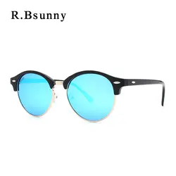R. bsunny круглый Солнцезащитные очки для женщин Поляризованные фирменные дизайнерские женские зеркало кошачий глаз очки Винтаж оттенки Lunettes