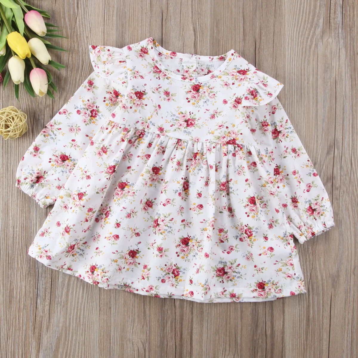 

Newborn Baby Girls Romper Floral Outfits Pegeant Dress Party Dresses