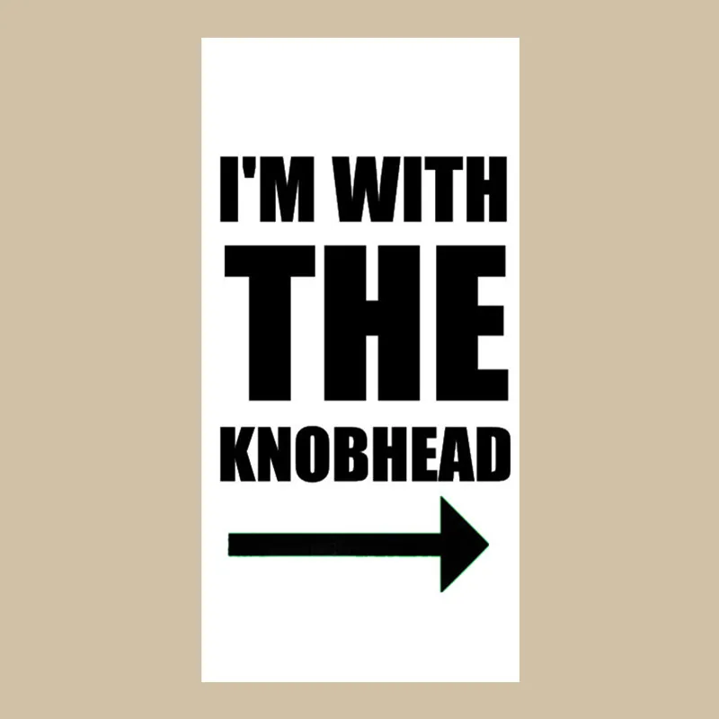 I/'m With The Knobhead Black Microfibre Beach Towel Funny Joke Gift Beach